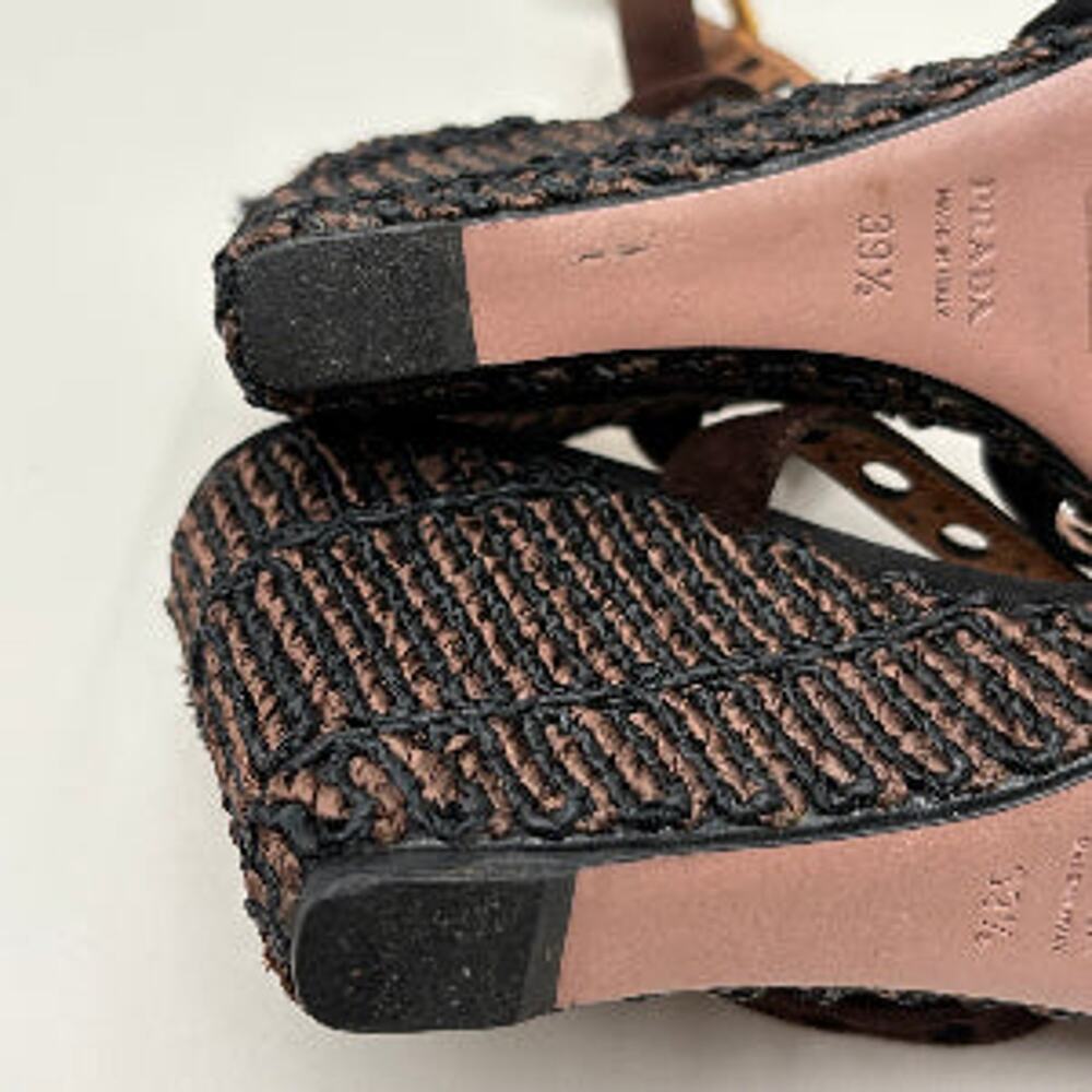 Authenticated Prada Wedge Sandal - Picture 8 of 9